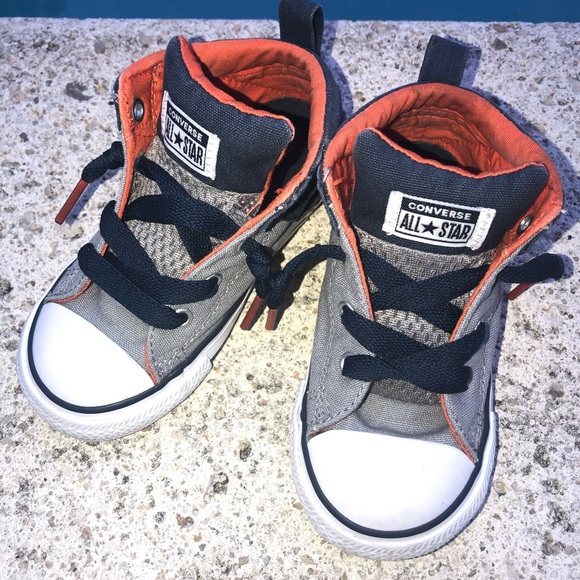 boys orange converse